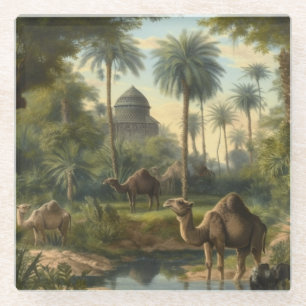 Sahara-Sanctuary & Tropische Dromedar-Oase Glasuntersetzer