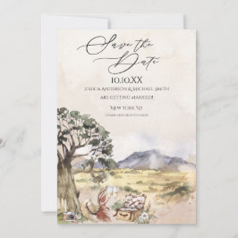 Sahara Savanna Picnic Save the Date Einladung