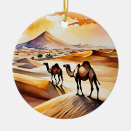 Sahara Watercolor Keramik Ornament