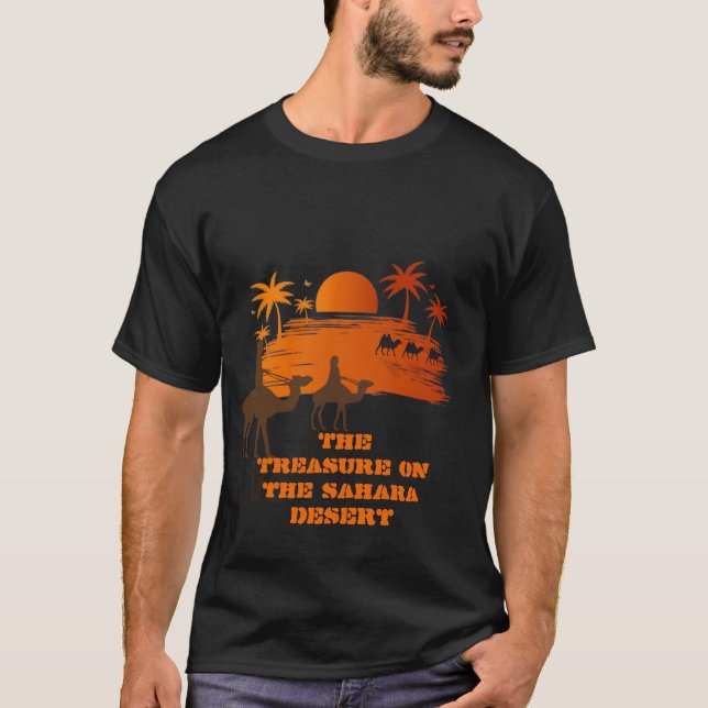 sahara Wüste Eigenes Text-Skript hinzufügen  T-Shirt (Vorderseite)