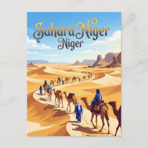 Sahara-Wüste Niger Postkarte