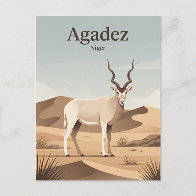 Sahara-Wüste, Niger Postkarte (Vorderseite)