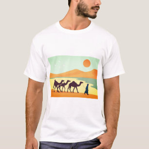 Saharan Caravan - Minimalistische marokkanische Wü T-Shirt