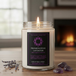 Sahasrara Kronen-Chakra Kerzenlabel Lebensmitteletikett