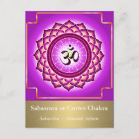 Sahasrara oder Crown Chakra Postcard
