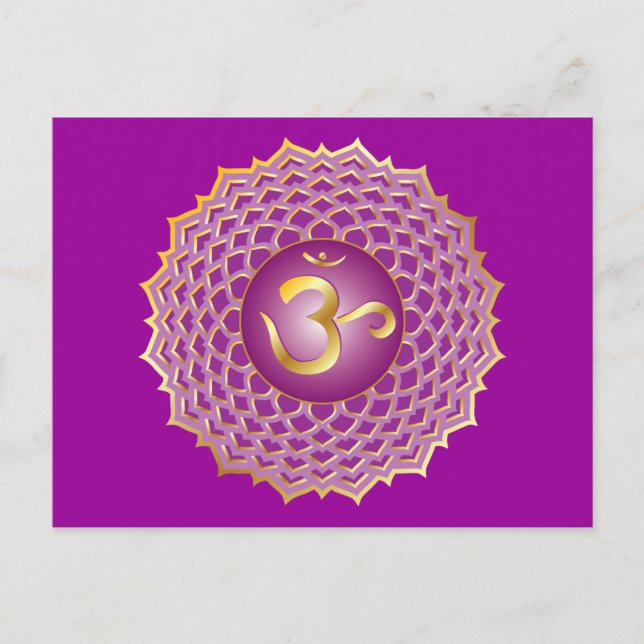 Sahasrara oder Kronchakra Postcard Postkarte (Vorderseite)