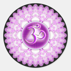 Sahasrara oder Krone der 7. Chakra Runder Aufkleber