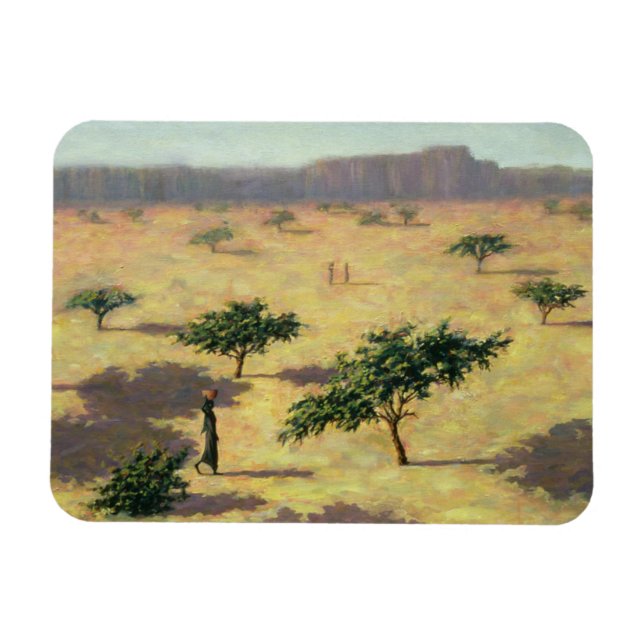 Sahelische Landschaft Mali 1991 Magnet (Horizontal)