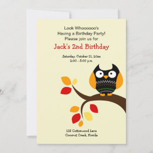 Sahne Halloween Herbst Geburtstag Einladung 12x18