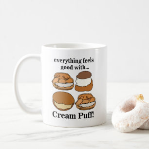 Sahne-Puff-Essen-Dessert Kaffeetasse