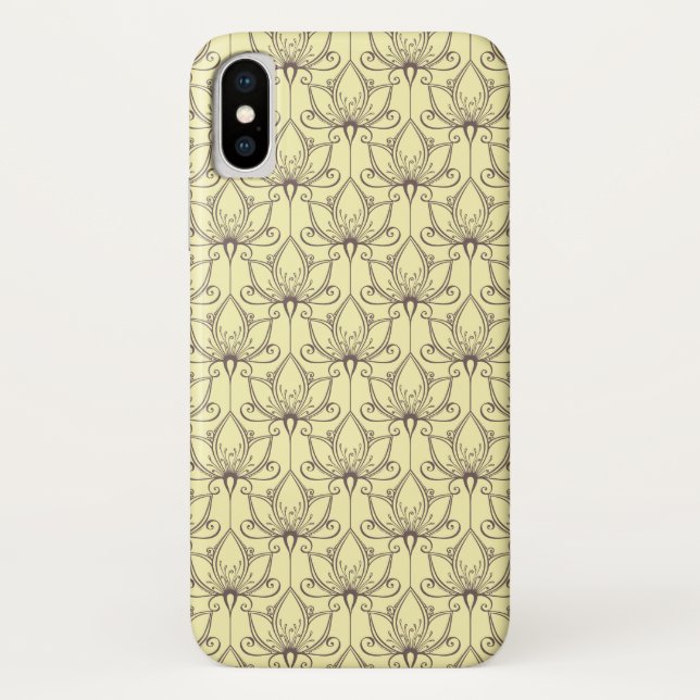 Sahneblumenmuster Case-Mate iPhone Hülle (Rückseite)