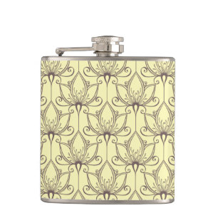 Sahneblumenmuster Flachmann