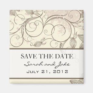 SahneblumenSave the Date Kühlschrankmagnet Magnet