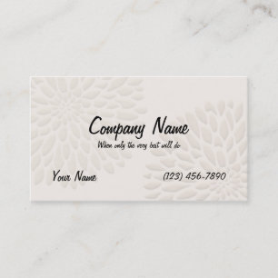 Sahnechrysanthemen Visitenkarte