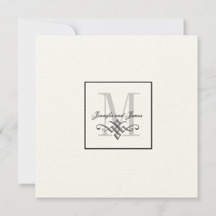Sahnehochzeits-Logo-Einladungs-Monogramm-Namen Einladung