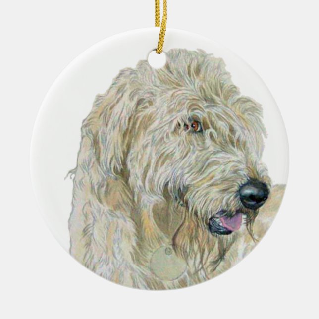 SahneLabradoodle Keramik Ornament (Vorne)