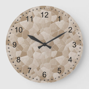 Sahnemosaik abstrakt große wanduhr