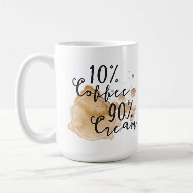 SahneTasse 10% Kaffee-90% Kaffeetasse (Links)