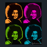 Sai Baba Pop Art Poster<br><div class="desc">Wenn Sie Ihre Mutter ehren,  wird die Mutter des Universums Sie vor Schaden schützen. Sai Baba</div>