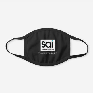 SAI Engineering Reusable Face Mask Schwarze Baumwoll Mund-Nasen-Maske
