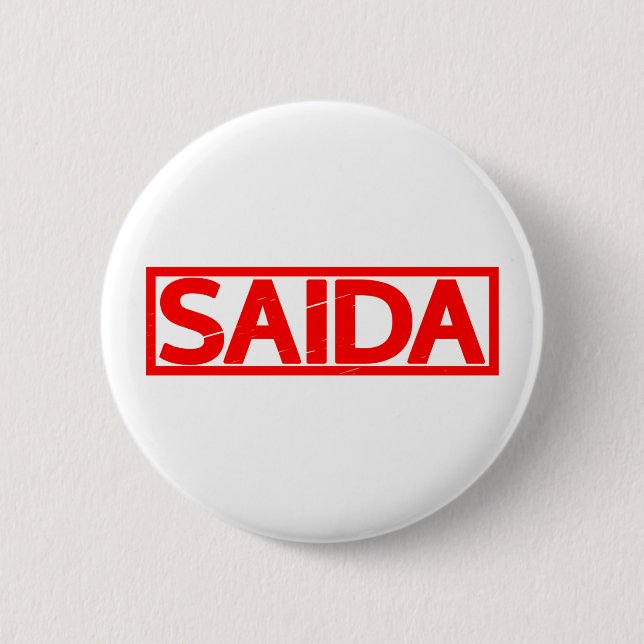 Saida Briefmarke Button (Vorderseite)