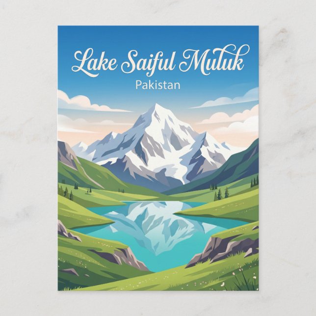 Saiful Muluk-Nationalpark Pakistan Postkarte (Vorderseite)