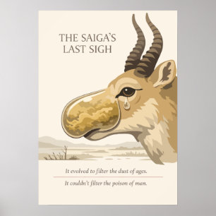 Saiga-Antilopen-Schutz Kunst Poster