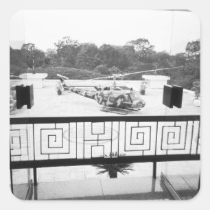 Saigon HCMC Vietnam, Huey Helicopter Quadratischer Aufkleber