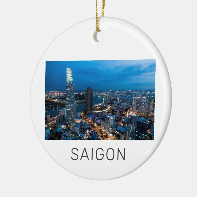 Saigon (Ho Chi Minh City) HCMC Vietnam Holiday Keramik Ornament (Links)