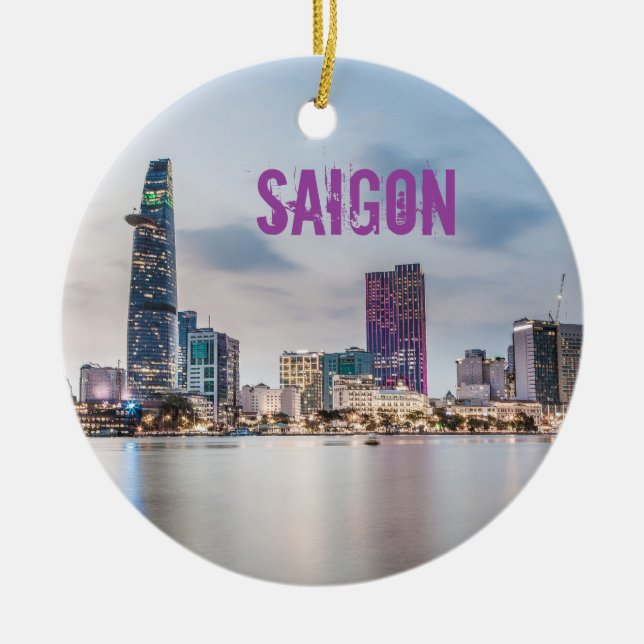 Saigon (Ho Chi Minh City) HCMC Vietnam Souvenir Keramik Ornament (Vorne)