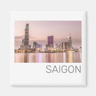 Saigon Ho Chi Minh City HCMC Vietnam Sunset Magnet