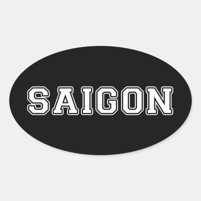 Saigon Ovaler Aufkleber (Vorderseite)