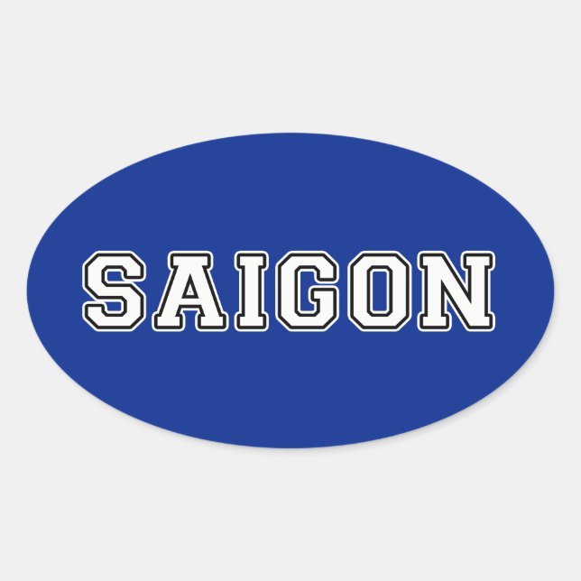 Saigon Ovaler Aufkleber (Vorderseite)
