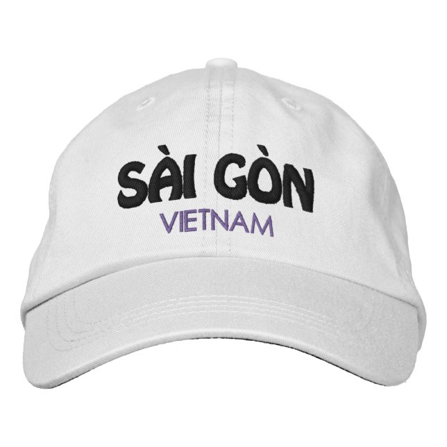 Saigon, Vietnam bestickte Baseballkappe (Vorderseite)