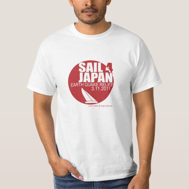 Sail4Japan + 寄付 $10 für Männer T-Shirt (Vorderseite)