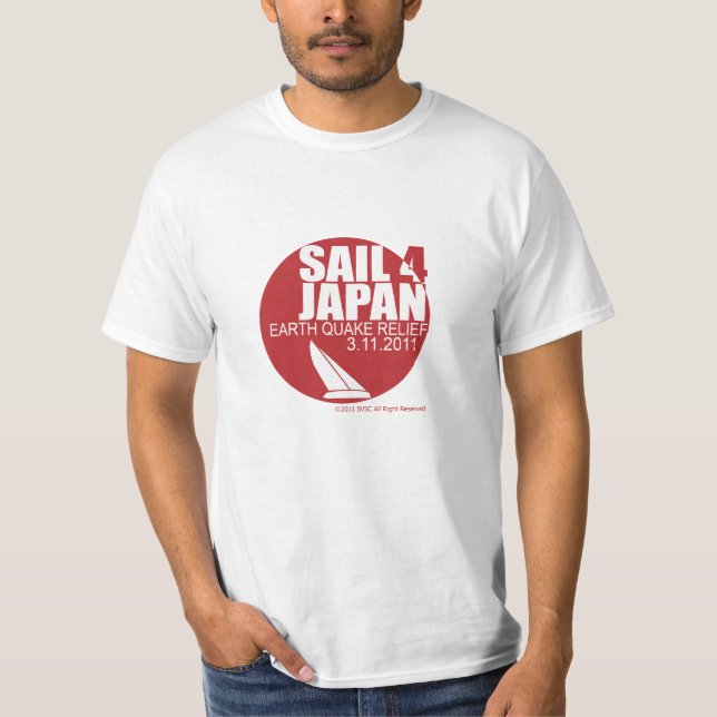 Sail4Japan + 寄付 $5 für Männer T-Shirt (Vorderseite)