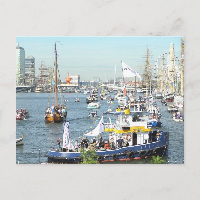 SAIL Amsterdam Boat Parade DIY Postkarte (Vorderseite)