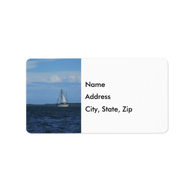 Sail Away Painterly Address Labels Adressaufkleber (Vorne)