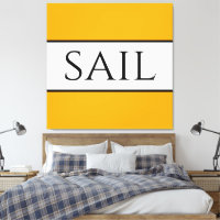 SAIL Bright Golden Yellow White Summer Streifen