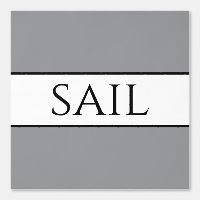 SAIL Chic Moderne nautische graue Schwarz-weiße St