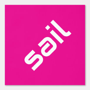 SAIL Chic Moderner weißer Text Hot Pink Hintergrun Tapete