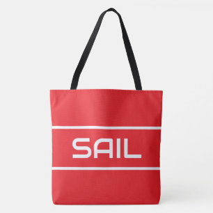 SAIL Eleganter Weißer Text Streifen auf Sportliche