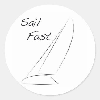 Sail Fast Runder Aufkleber