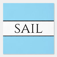 SAIL Fun Raffinierte, hellblaue Schwarz-weiße Stre