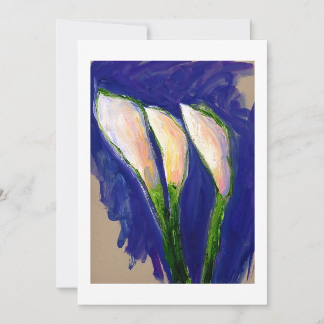 "Sail" Lily Blume Malerei Einladung (Vorderseite)