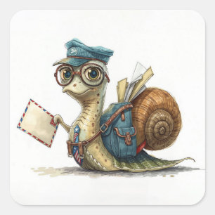 Sail Mail Carrier Quadratischer Aufkleber