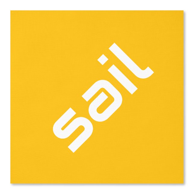 SAIL Moderner weißer Text Gelb Orange Hintergrund Tapete (Vorderseite)