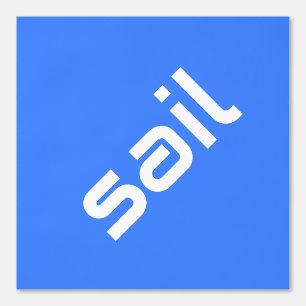 SAIL Moderner weißer Text hellblau Hintergrund Tapete