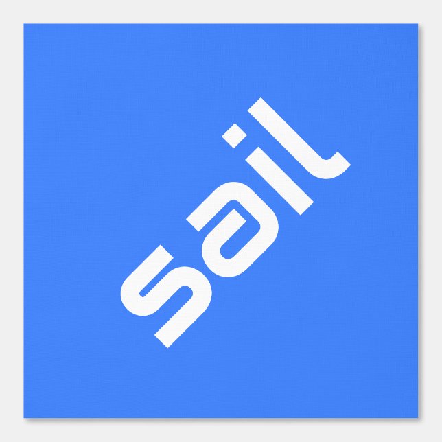 SAIL Moderner weißer Text hellblau Hintergrund Tapete (Vorderseite)