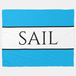 SAIL Nautical Azure White Summer Streifen Fleecedecke